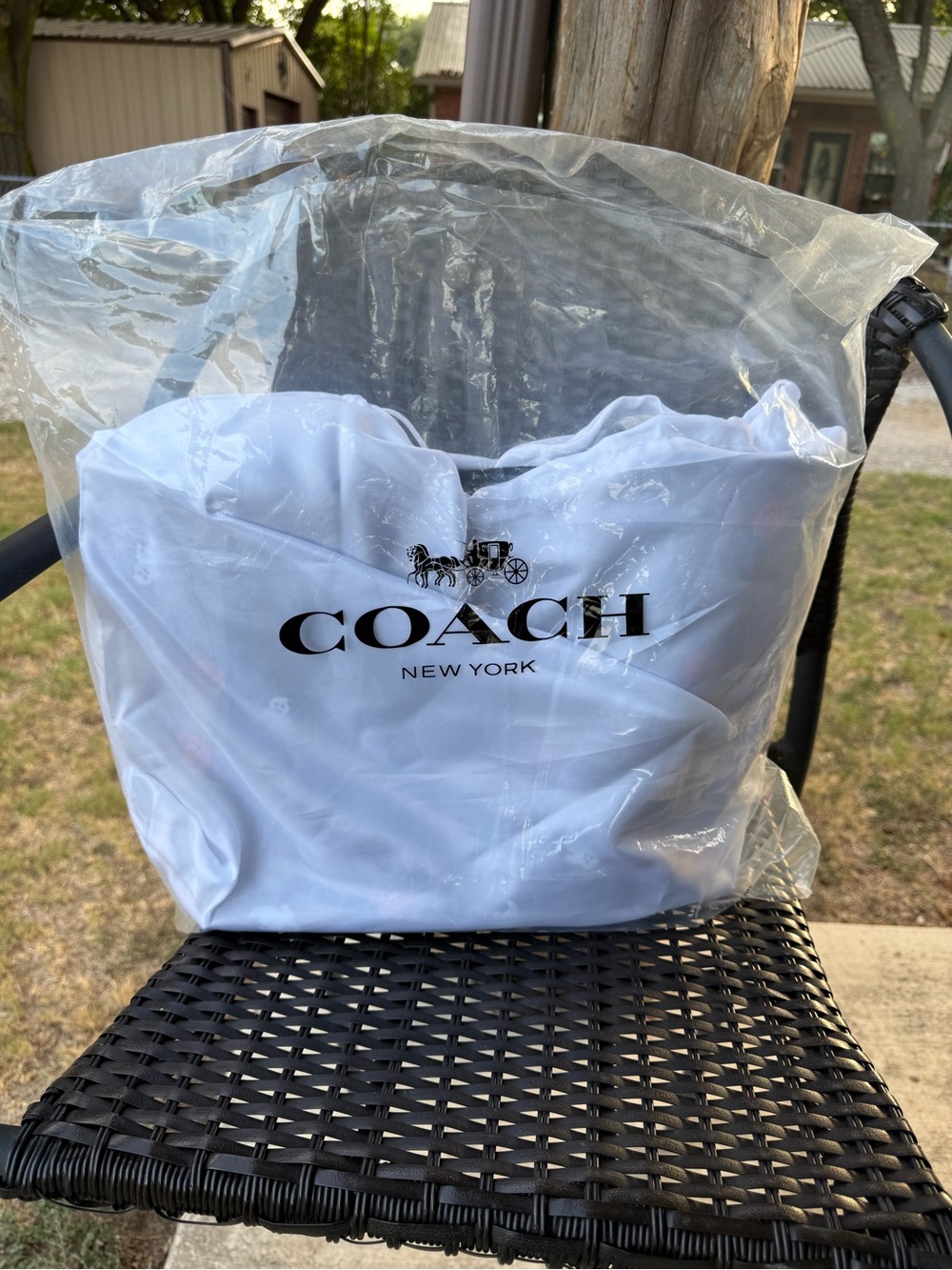 Coach Brown Halloween Ghost & Pumpkin Tote with Black Handles - Picture 12 of 13